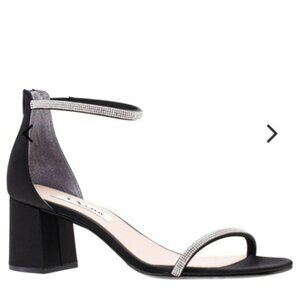 Nina Barby Block Heel Sandals Black 9.5